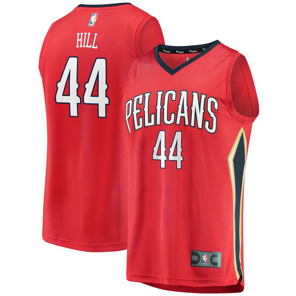 Maillot New Orleans Pelicans Homme Solomon Hill 44 Statement Edition Rouge